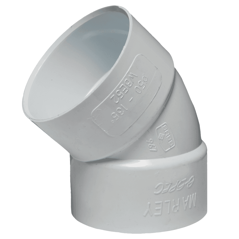PVC 45-Degree Bend - 50mm - Image 1