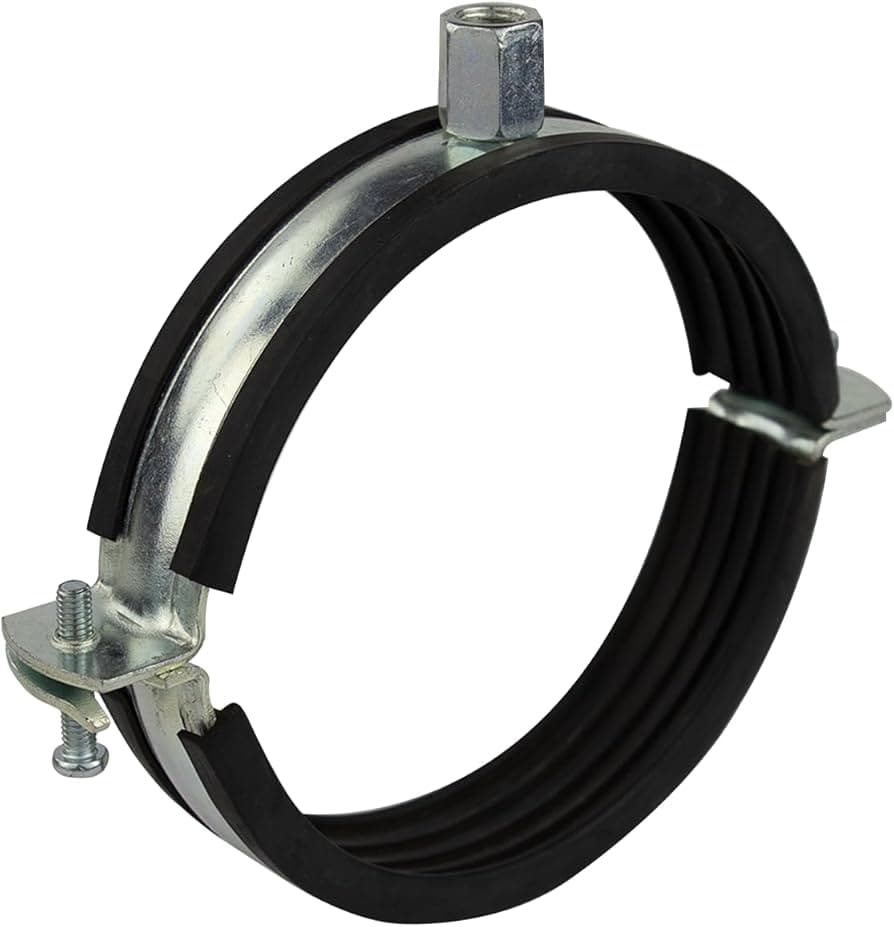 Metal Pipe Clip with Screw - 110mm - Image 1